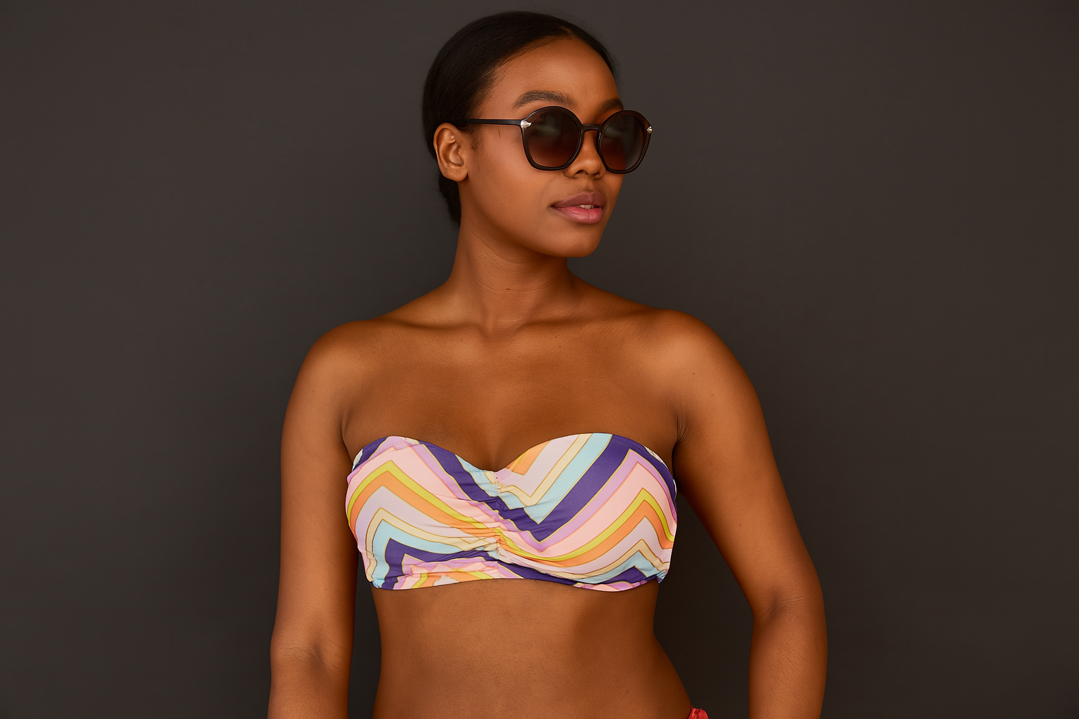 Tropical r Bikini Top Elephant Print Halter