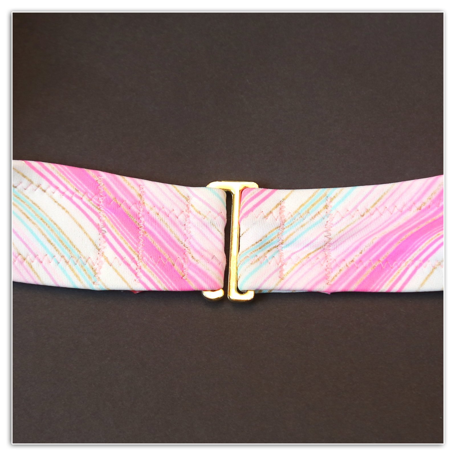 Shiware Pastel Chevron Halter Bikini Top - Image 3