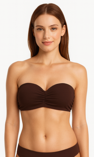 Mocha Bandeau Bikini Top