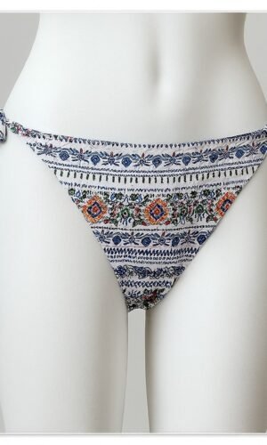 Boho Bliss Side-Tie Bikini Bottom – Tribal Print