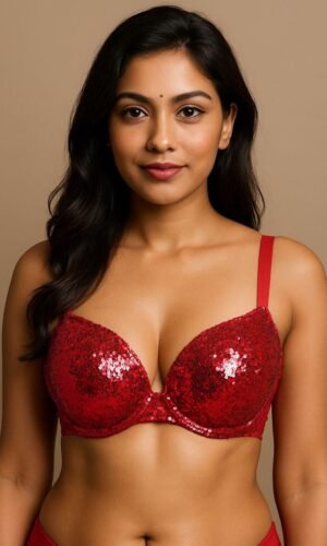 Scarlet Shine Sequin Push-Up Bra