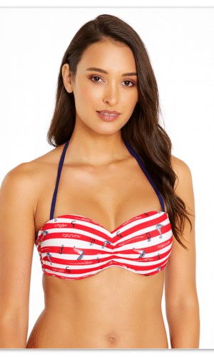 Sailor Stripes Bandeau Bikini Top