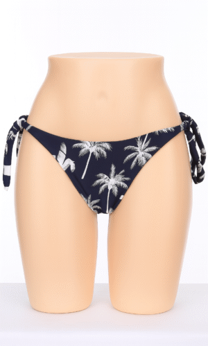 Tropical Palm Tree Print Side-Tie Bikini Bottom